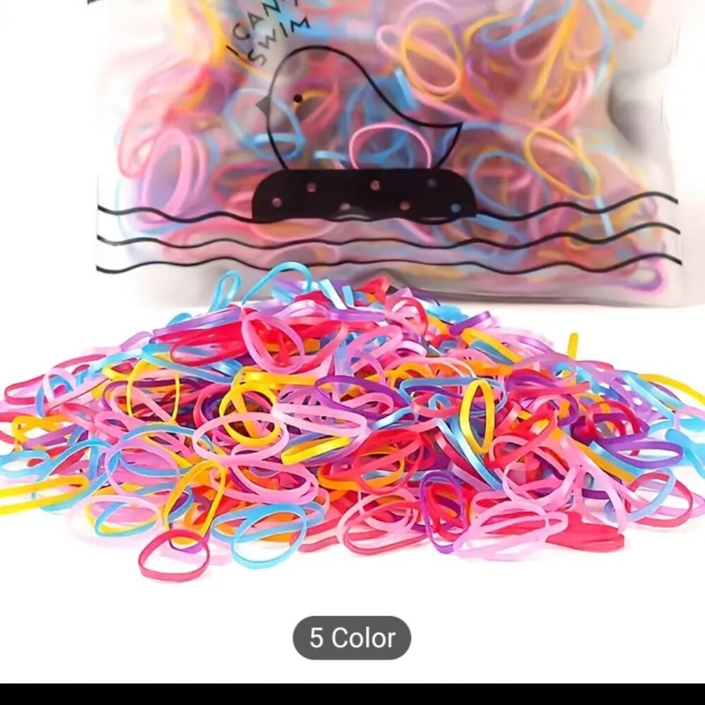 500pcs Small Elastic Bands Multicolor